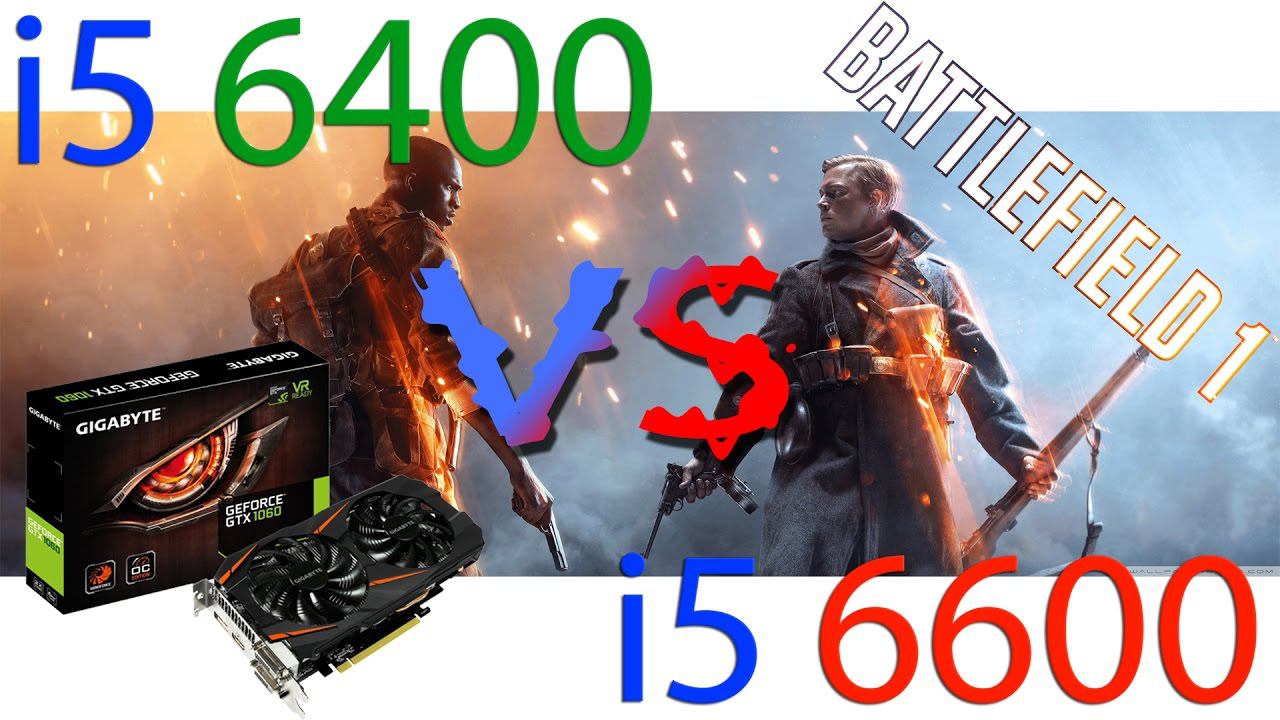 i5 6400 vs i5 6600 in Battlefield 1 (GIGABYTE GTX 1060 OC WINDFORCE OC 6 Гб) смотреть онлайн