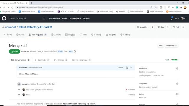 Merge Branch in Github смотреть онлайн