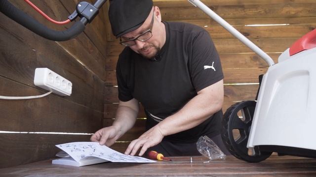 Обзор электрической газонокосилки AL-KO Silver 40 E Comfort BIO COMBI - распаковка, сборка, покос смотреть онлайн