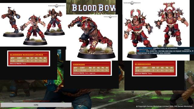 Blood Bowl новости - команда Khorne смотреть онлайн