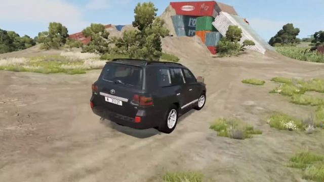 black Fortuner car drive off road | beamng drive | смотреть онлайн