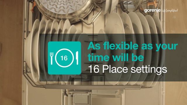 Gorenje SmartFlex dishwasher offers 16 place settings смотреть онлайн