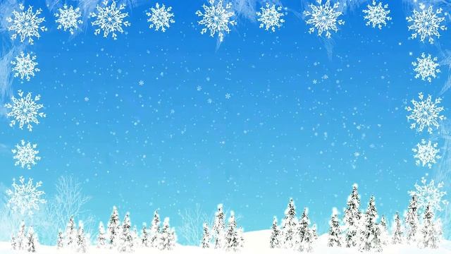 Футаж ❄Зимний фон❄ Веселые снежинки. Красивый зимний фон
