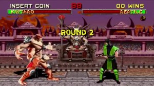 mortal kombat 2 (arcade) reptile vs kintaro