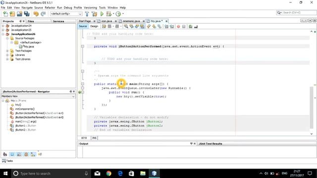 How to use doclick property of a button in java смотреть онлайн