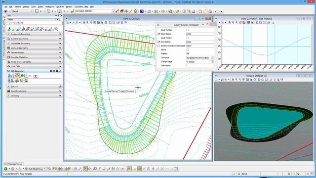 Apply Linear Template to Create SWM Pond смотреть онлайн