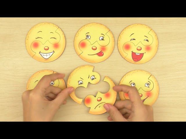 Картинки-половинки "Колобки эмоции" смотреть онлайн