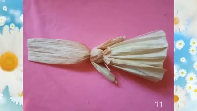 Работа из талаша- листьев початков кукурузы смотреть онлайн