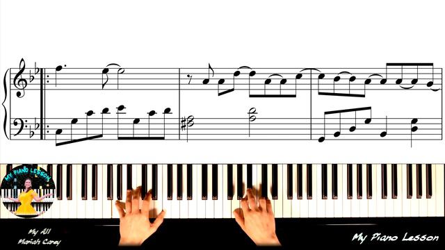 Mariah Carey - My All - by Marina Kirova (Free Sheet Music Piano Tutorial) смотреть онлайн