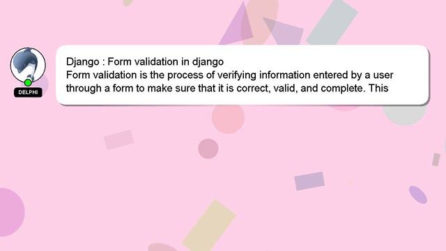Django : Form validation in django смотреть онлайн