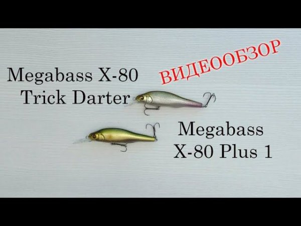 Воблеры Megabass X - 80 Plus 1 и Megabass X - 80 Trick Darter - видеообзор по заказу Fmagazin.