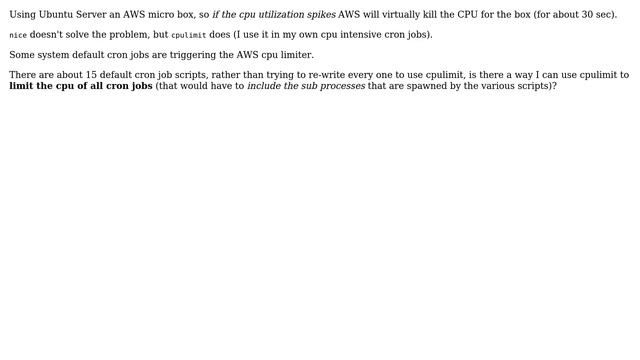 How to use cpulimit on ALL cron jobs? смотреть онлайн