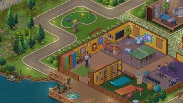 HomeScapes Дворецкий #742 (уровни 6953-6969) Завершение Спортивного участка и решение ехать к Дяде смотреть онлайн