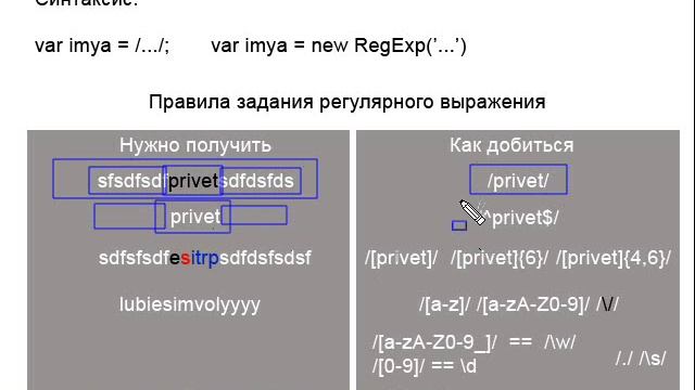 JavaScript #6-1 Регулярные выражения видеоурок смотреть онлайн