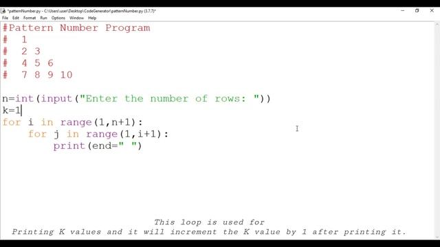 Pattern Program For Python | Python for Beginners | Code Generator | CG. смотреть онлайн