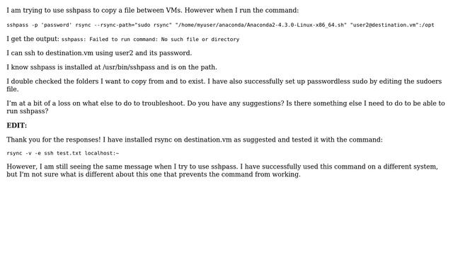 DevOps & SysAdmins: sshpass failed to run command: no such file or directory смотреть онлайн
