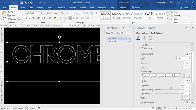 WORD: Chrome Text Effect Part1 смотреть онлайн