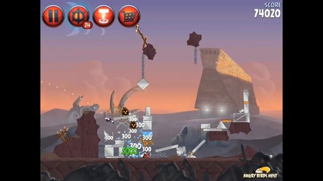 Angry Birds Star Wars 2 Level P2-16 Escape to Tatooine 3 star Walkthrough смотреть онлайн