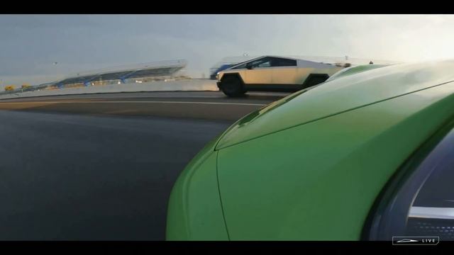 Tesla Cyber Truck Beats A Porsche 911 While Towing A 911 #cybertruck #elonmusk #tesla