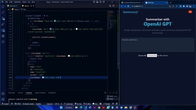 Create PDF Summarizer with OpenAI GPT & React - Part 2 смотреть онлайн
