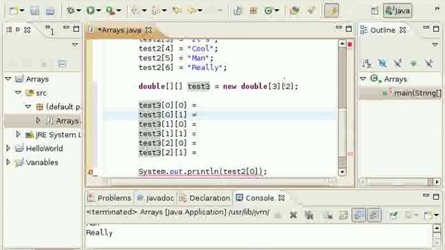 Java Video Tutorial 6: How to use Arrays (Pt 2 of 2) смотреть онлайн