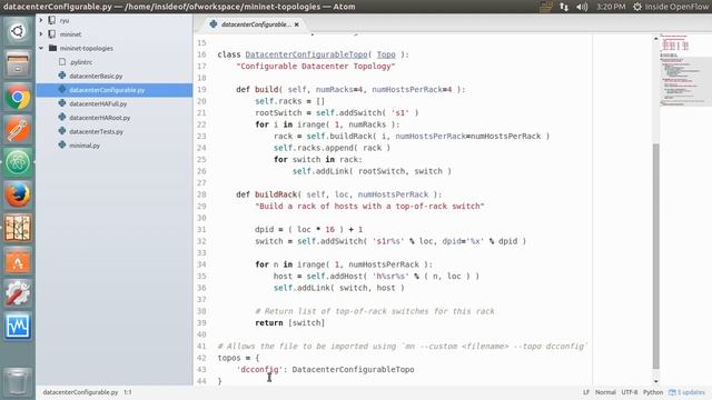 Custom Mininet Topologies for SDN OpenFlow testing of Ryu Controller смотреть онлайн