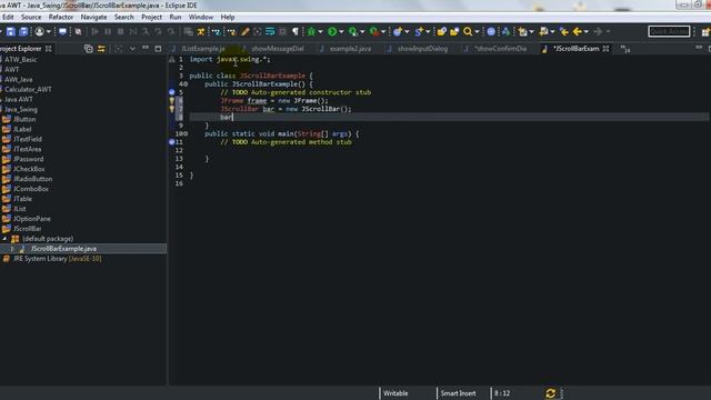 14. JScrollBar Java Swing Tutorial without voice смотреть онлайн