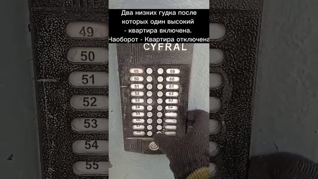 CYFRAL M20 включение и отключение квартиры. смотреть онлайн