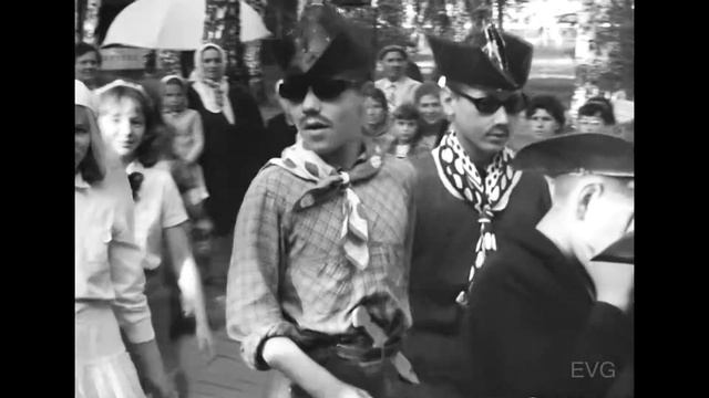 Пионерский лагерь 1968г, праздник. Любительская съёмка. HD качество