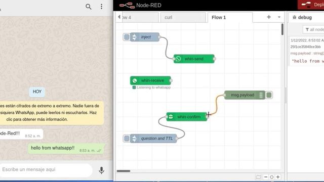 Whatsapp One-Time-Confirmation, within node-red. смотреть онлайн