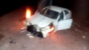 Сгарание машинки БМВ