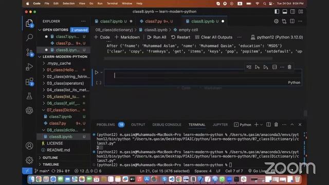 08 Python Crash Course | Dictionary methods, JSON, Jsonify and dataframe смотреть онлайн