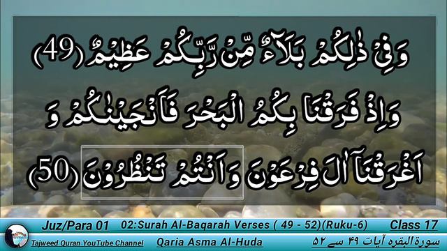 Surah Al Baqarah (49 - 52) || Lesson 17 || Learn Quran Tajweed