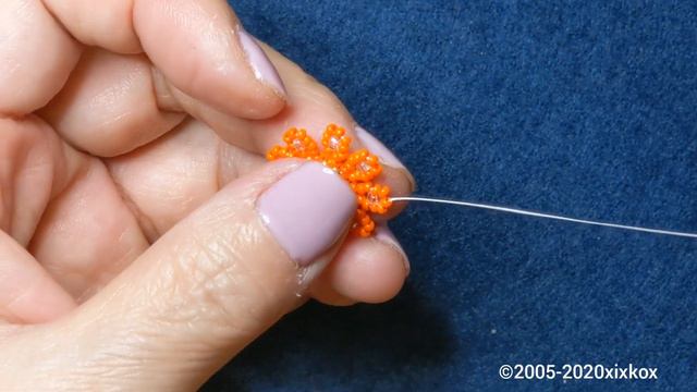 【DIY】xixkox Beads ❊シードビーズで編む秋桜のブレスレット ビーズステッチ #beads #beadingtutorial
