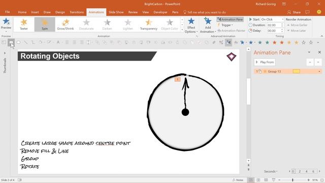 Rotating Objects Like Clocks Advanced PowerPoint Tutorial смотреть онлайн