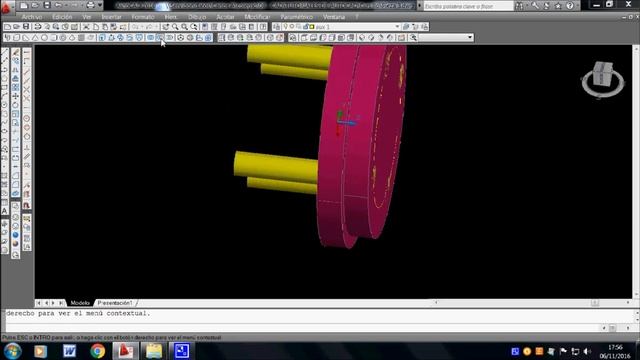 PIEZA nº 3 Construcción de una PIEZA 3D con AUTOCAD смотреть онлайн