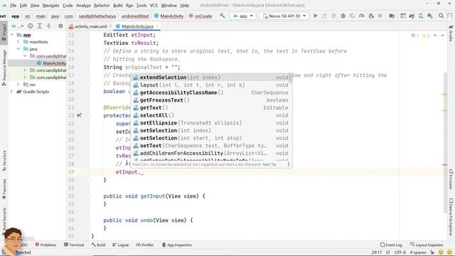 Undo text in EditText | Android Studio Tutorial смотреть онлайн