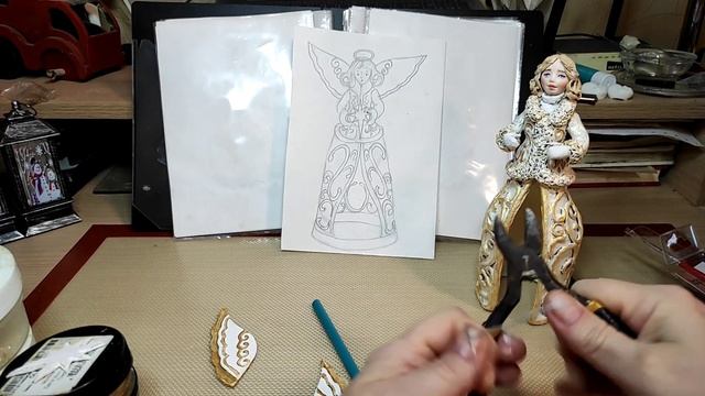 ? АНГЕЛ (украшение макушки ёлки).Урок номер 20. Последние штрихи. Нимб, крылья, звезда. смотреть онлайн