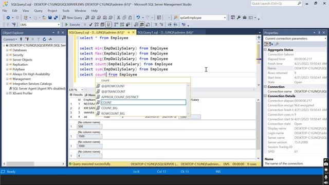 sql all aggregate function and 2nd highest salary смотреть онлайн