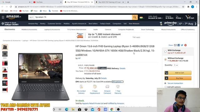 HP Omen 15 Launched in India - Ryzen 5 4600H + GTX 1650 Ti - Worth Buying ? - A15 vs HP Omen 15 ? ? смотреть онлайн