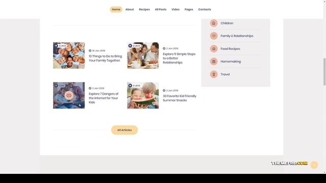 Modern Housewife Women and Family WordPress Blog Theme children 15 Easy Create Website смотреть онлайн
