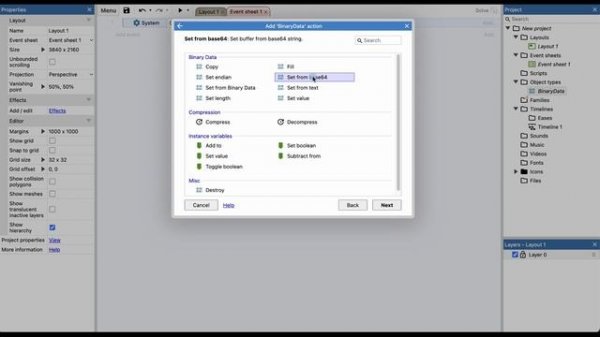 Binary Data (Бинарные данные) | Урок №107 | Курс по Construct 3 | Разработка игр