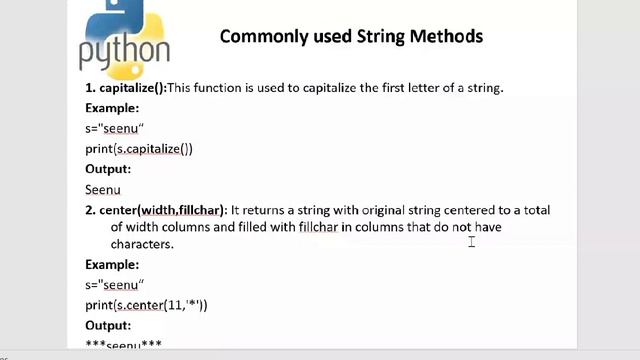 Python for EEE #27 || string functions and methods in python || python by Seenu sir || смотреть онлайн