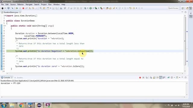 How to use isNegative and isZero methods of Duration class? | Java 8 Date and Time смотреть онлайн