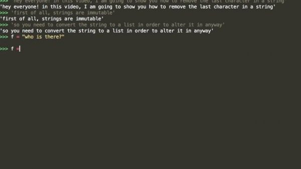 Remove the last character of a String in Python