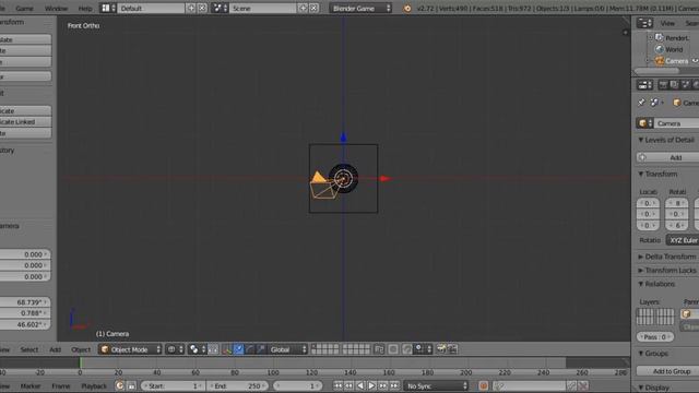 Make Third Person view in Blender Game Engine : NO PYTHON VERY EASY смотреть онлайн