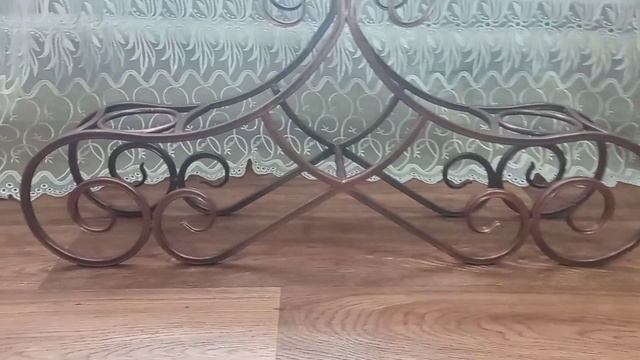 КАК СДЕЛАТЬ ПОДСТАВКУ под цветы! цветочницы с круглой и квадратной трубы! Холодная ковка! смотреть онлайн