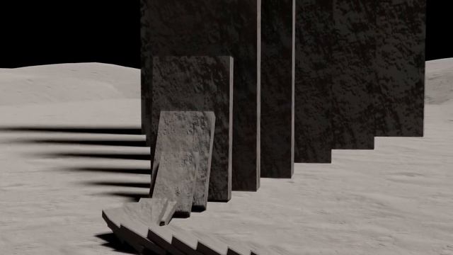 Pacman Vs Big Domino Effect (Moon) / Domino effect simulation смотреть онлайн