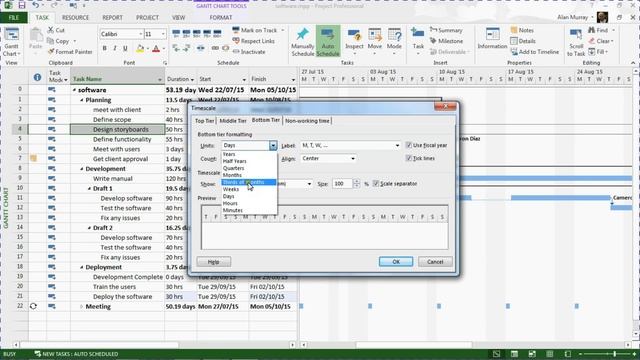 Show Project Week Numbers in Timescale - MS Project смотреть онлайн