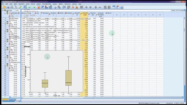 T-test (independent samples) SPSS Hand grip strength смотреть онлайн